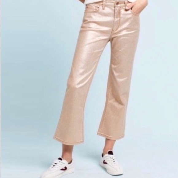 Anthropologie Denim - Pilcro rose gold cropped jeans
